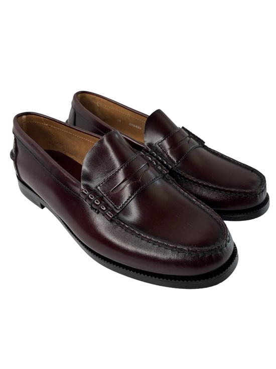 Florsheim Other - Florsheim Penny Loafers Mens Sz 9 Burgundy Leather Pinch Round Toe Slip On Shoes